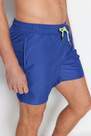 Trendyol - Blue Plain Swim Shorts