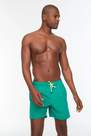 Trendyol - Green Plain Mid Waist Swim Shorts
