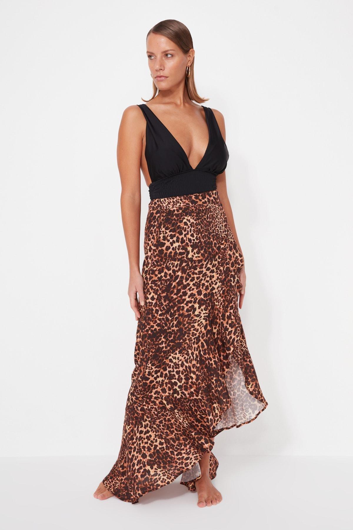 Multicolour Ruffle Hem Maxi Skirt, , large image number 1