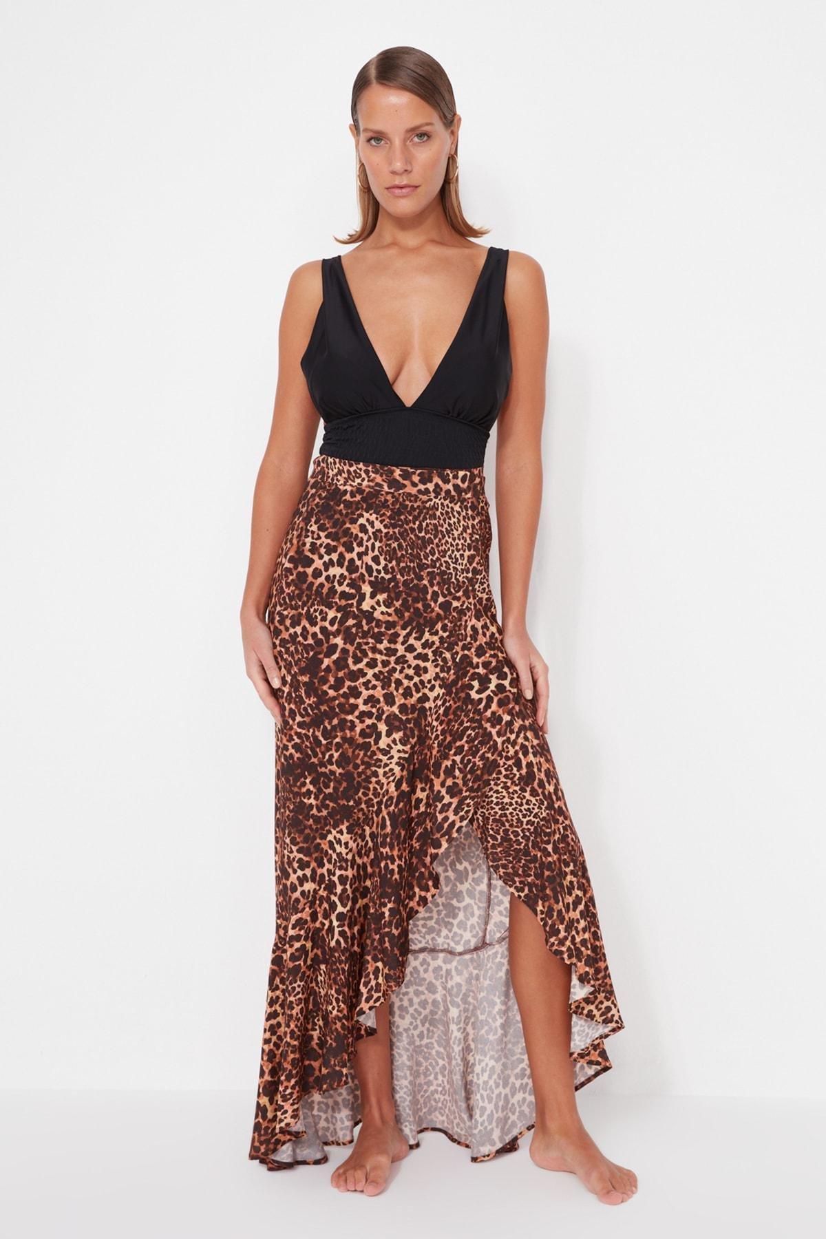Multicolour Ruffle Hem Maxi Skirt, , large image number 2