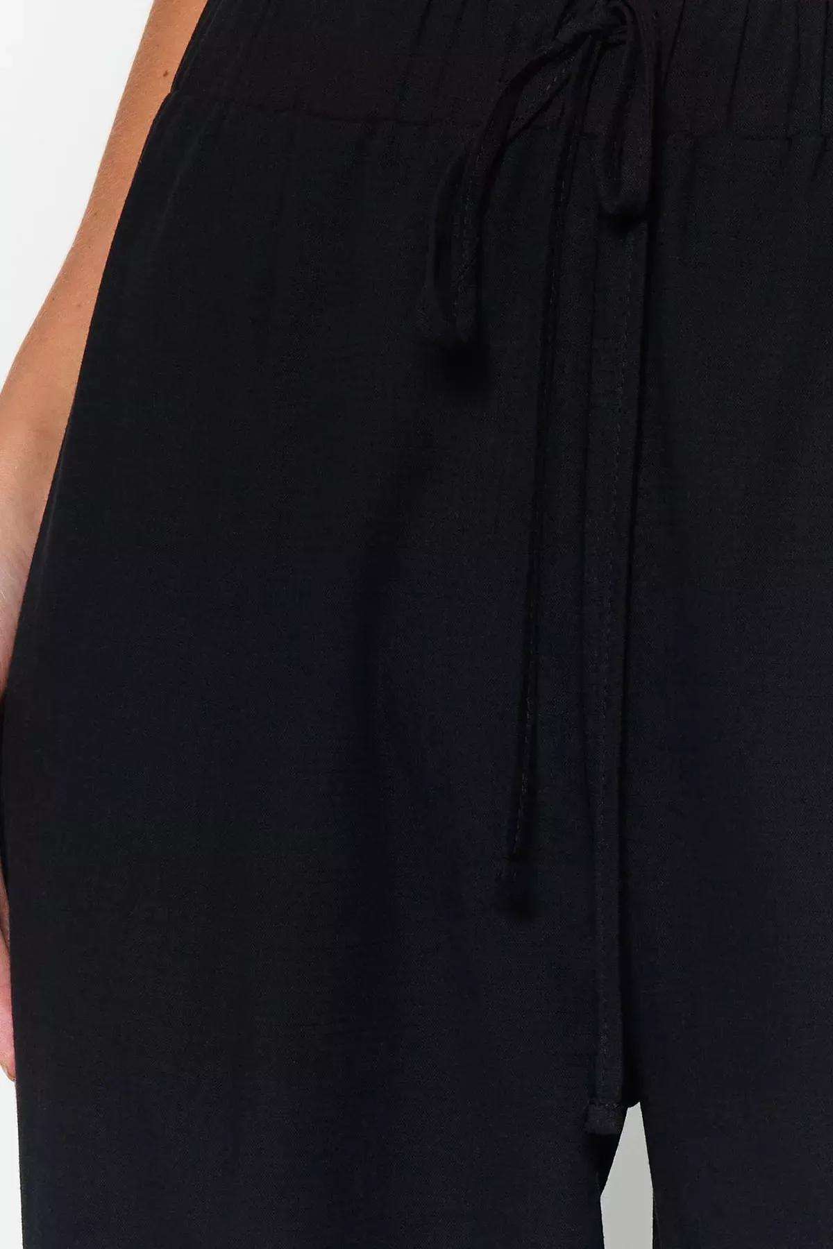 بنطال بقصة كاروت، أسود, BLACK, large image number 4