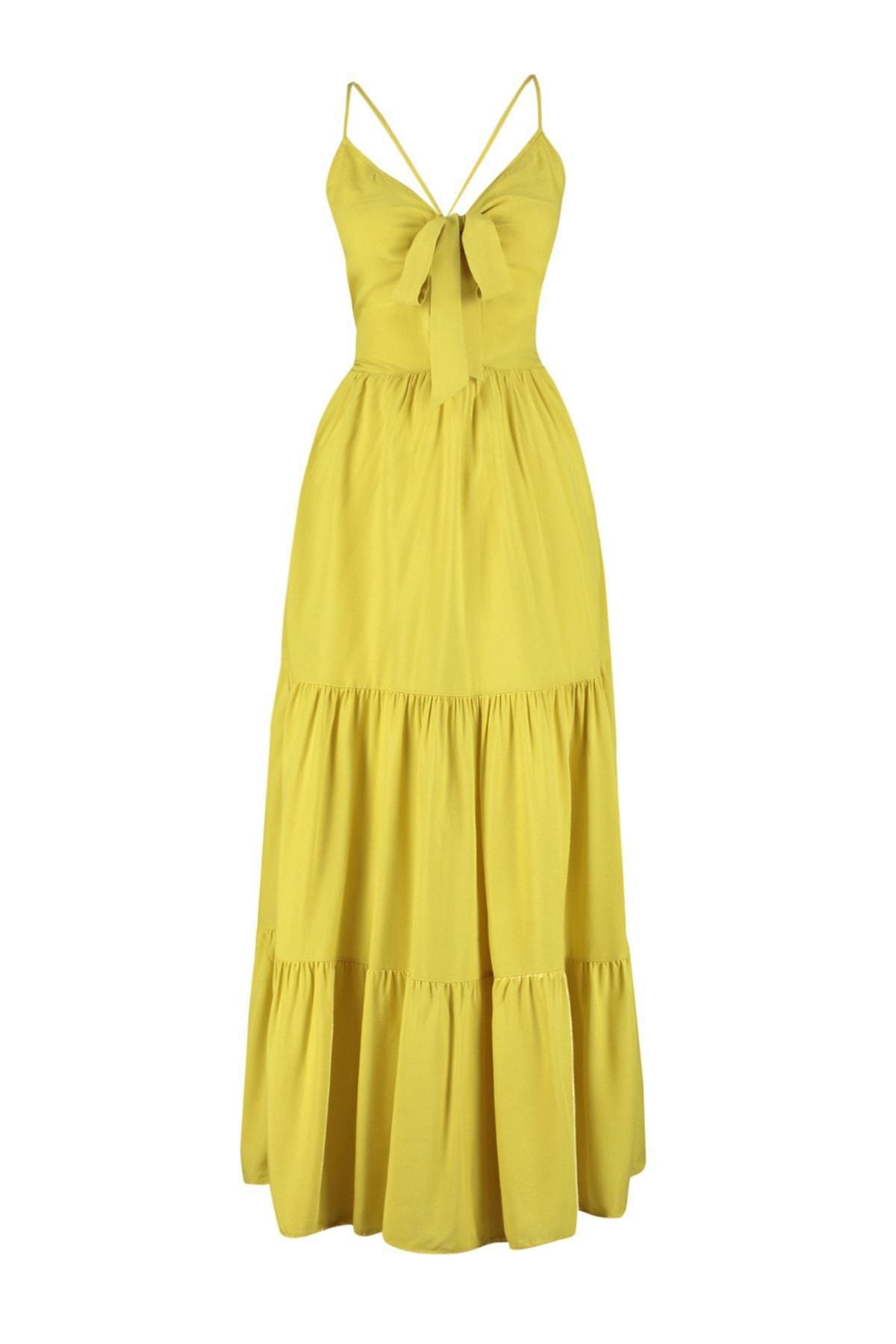Green V-Neck Smock Dress, , large image number 5