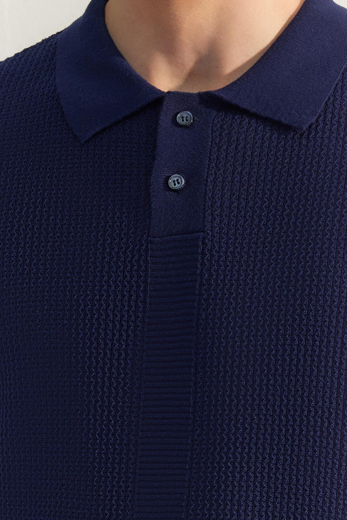 Navy Ajoure Polo T-Shirt, , large image number 3