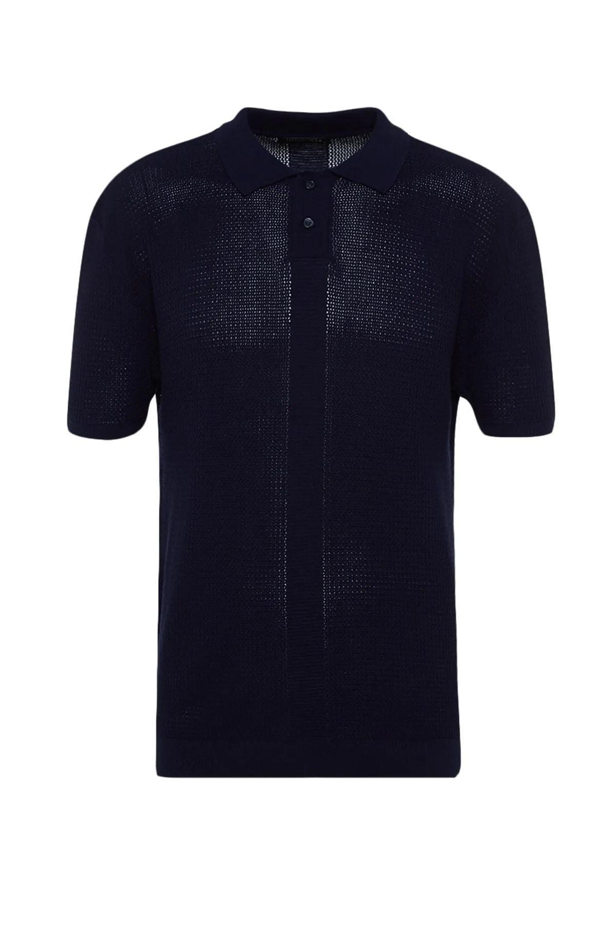 Navy Ajoure Polo T-Shirt, , large image number 5