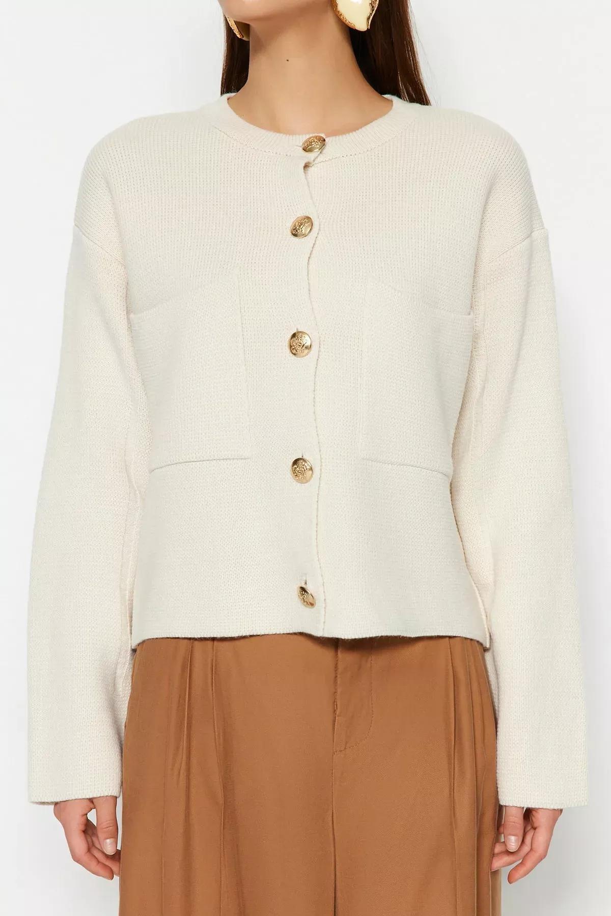 Ecru Regular Cardigan, Ecru, large image number 4