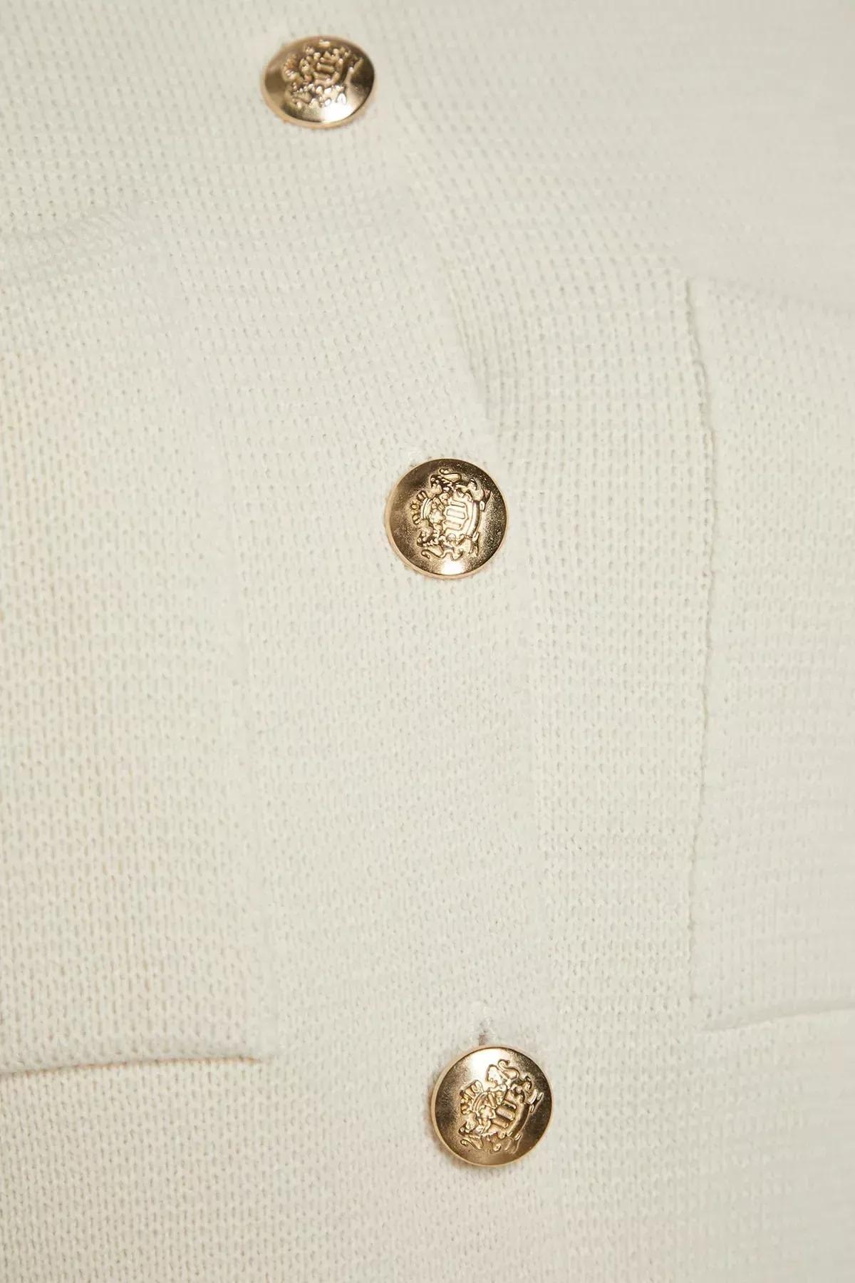 Ecru Regular Cardigan, , large image number 6