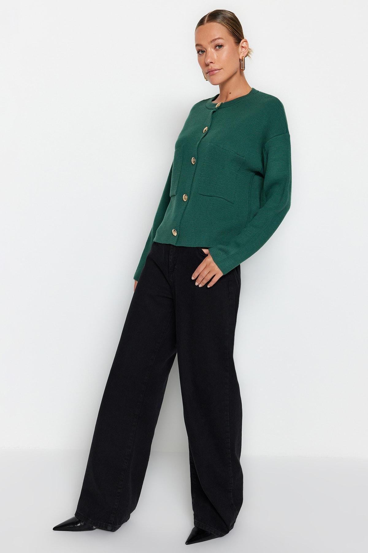 Green Regular Cardigan, , large image number 2