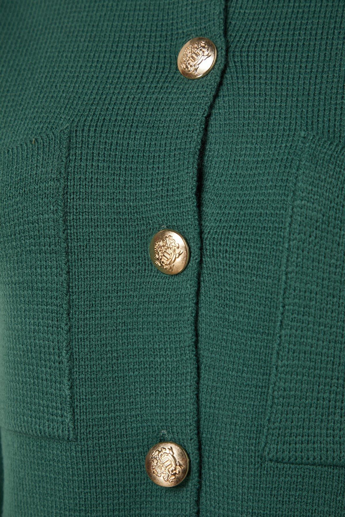 Green Regular Cardigan, , large image number 5