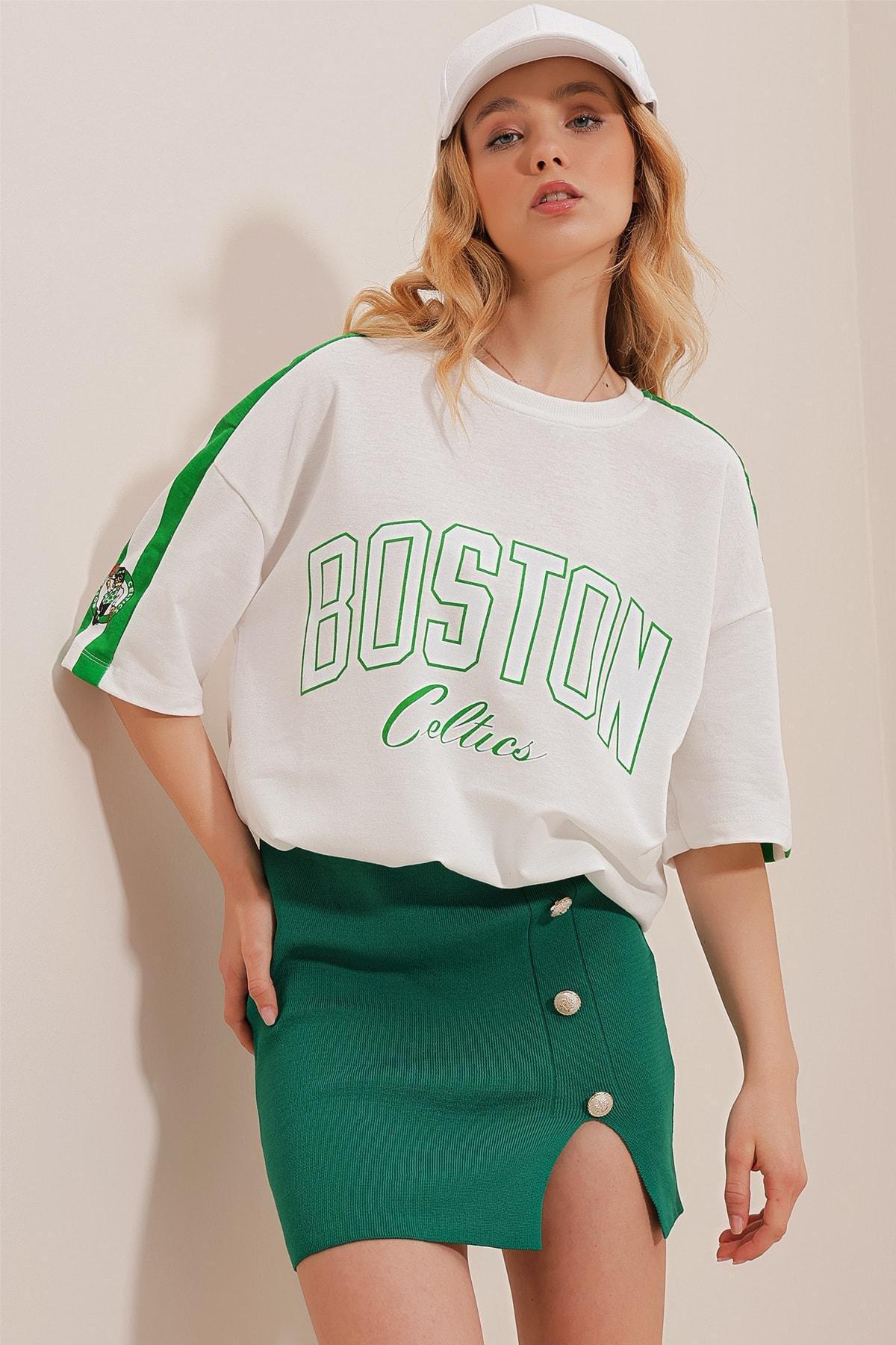 White Crew Neck Oversize T-Shirt, White, large image number 2