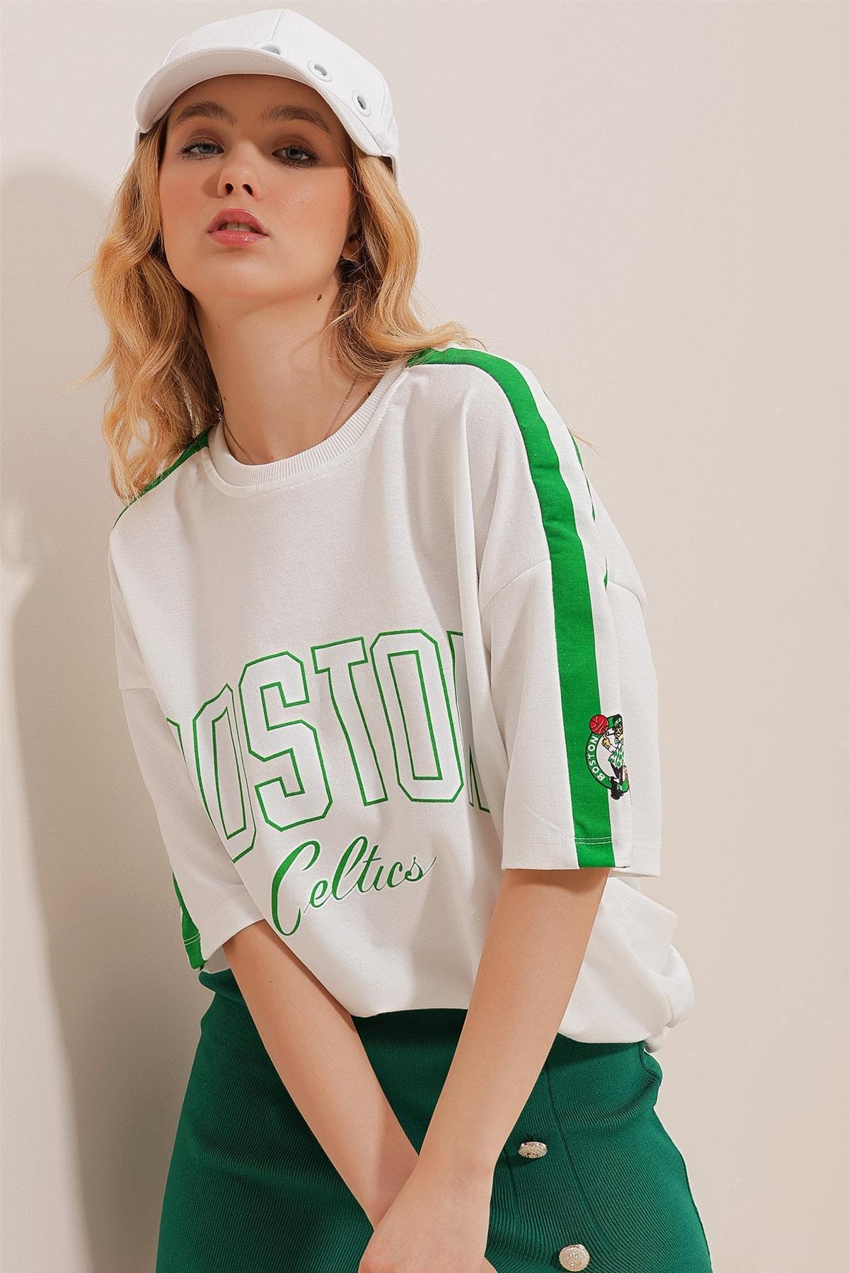 White Crew Neck Oversize T-Shirt, White, large image number 3