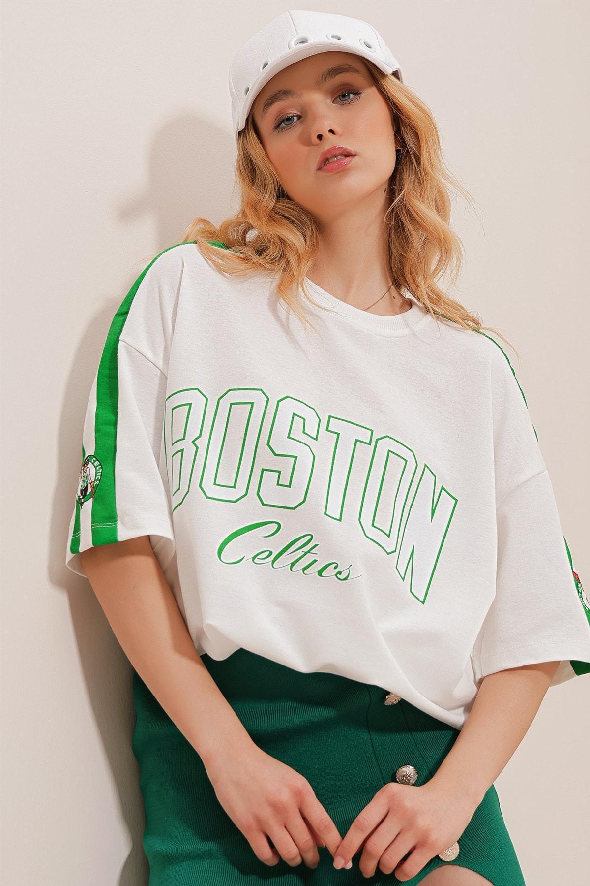 White Crew Neck Oversize T-Shirt, White, large image number 5