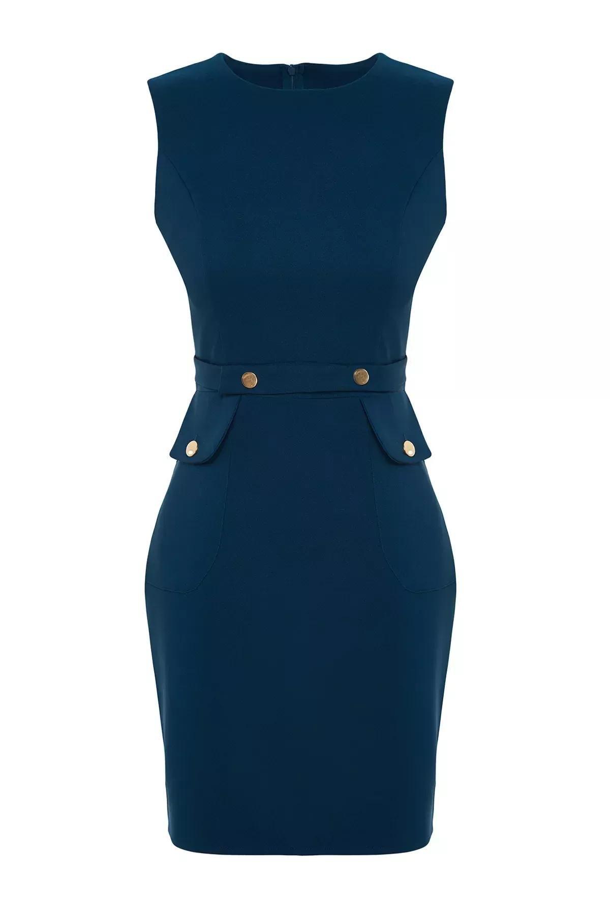 Blue Bodycon Dress, Oil, large image number 5