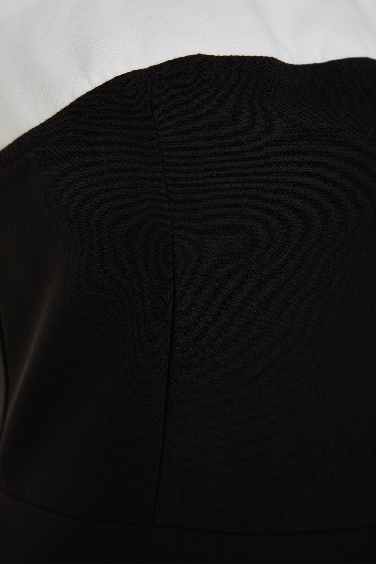 Black Strapless Slim Jumpsuit, , large image number 6