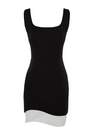 Trendyol - Black Colourblock Square Collar Bodycon Dress