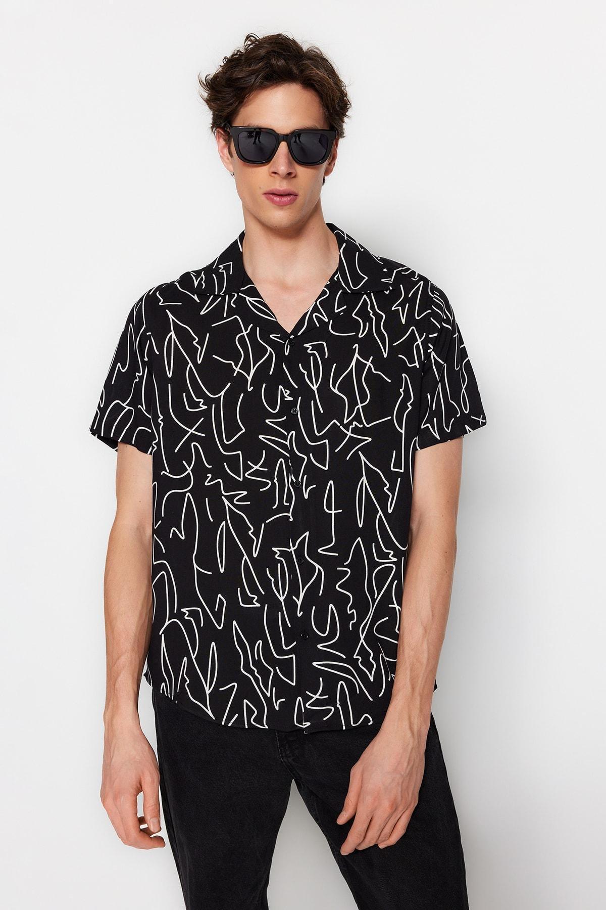 Black Regular Shirt, , large image number 3