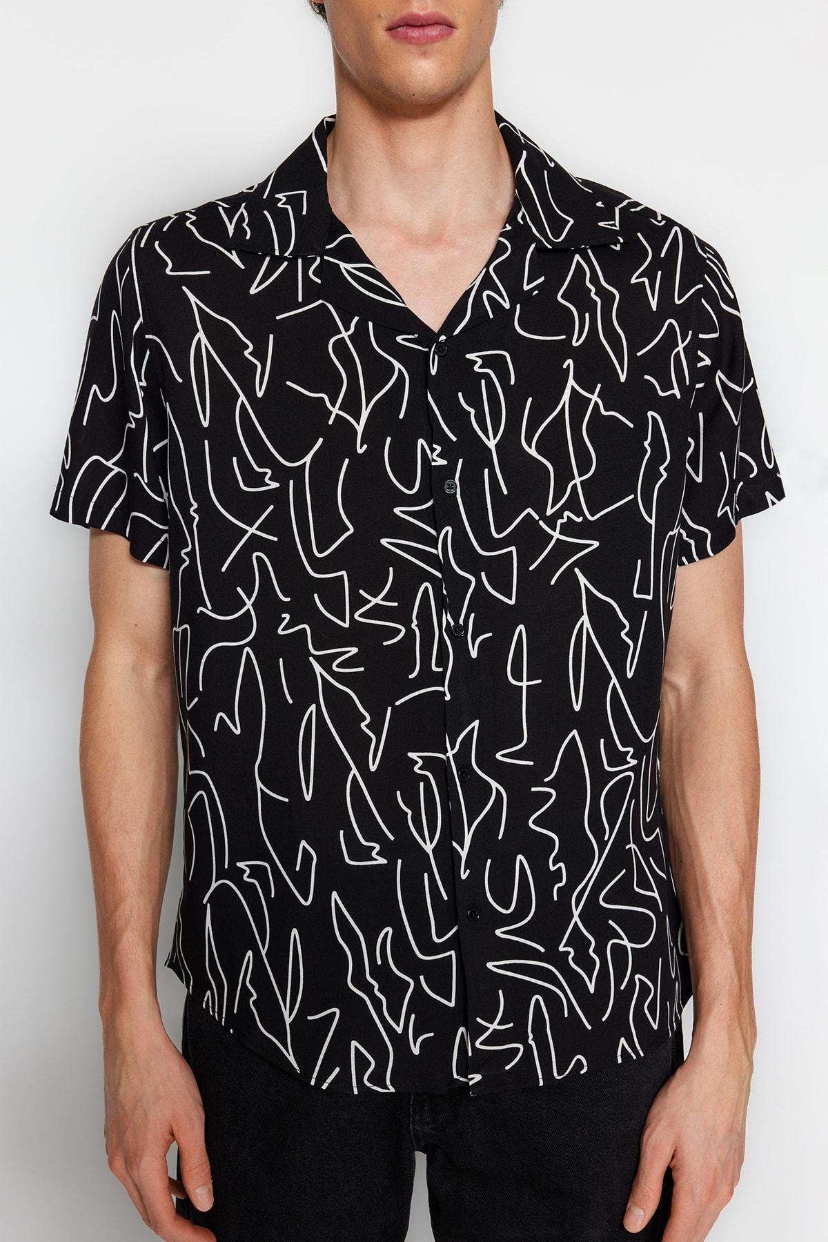 Black Regular Shirt, , large image number 5