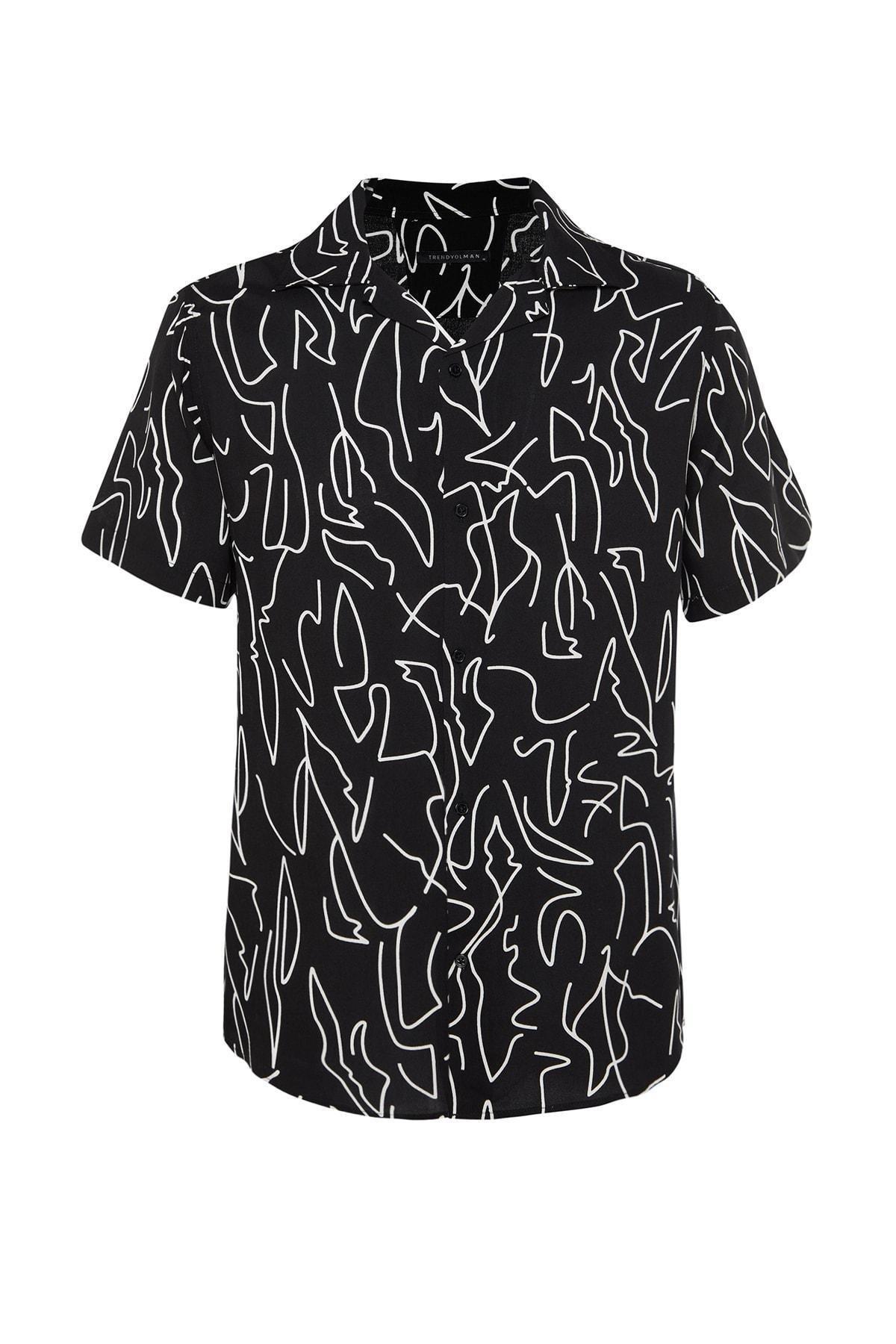 Black Regular Shirt, , large image number 6