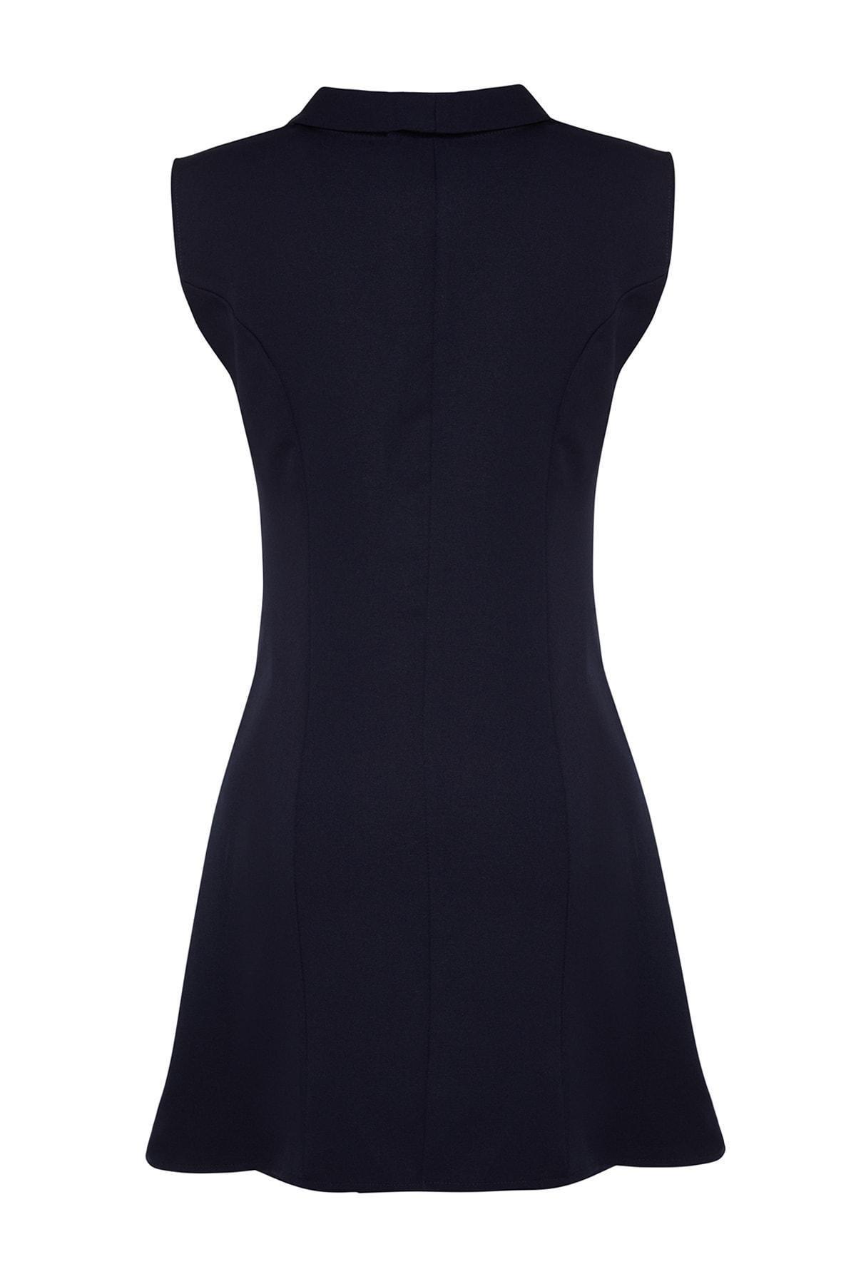 Navy Cache-Coeur Blazer Dress, Dark blue, large image number 6