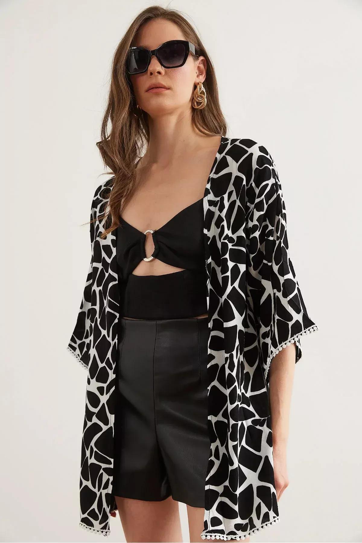 Animal Print Kimono, , medium