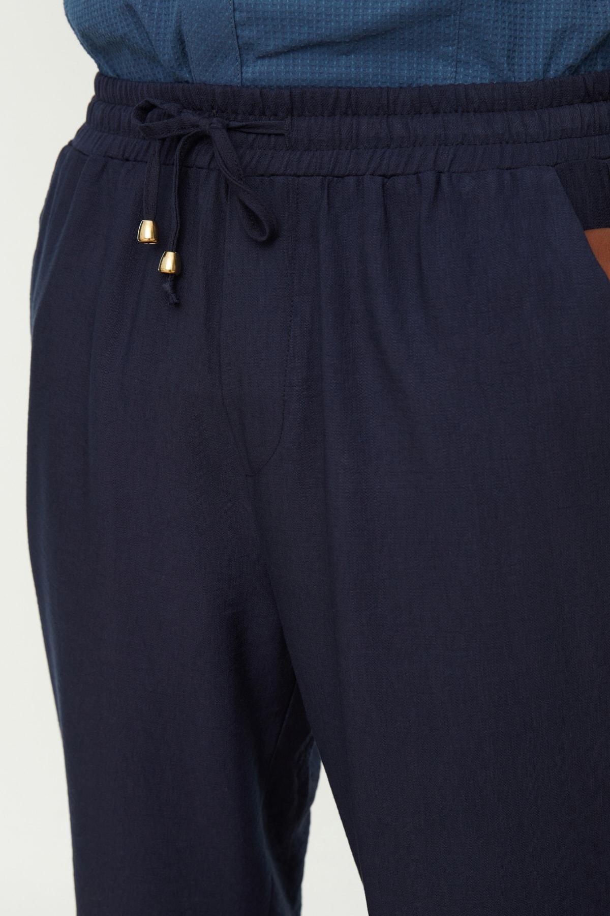 Navy Tapered Skinny Jogger Pants, , large image number 3
