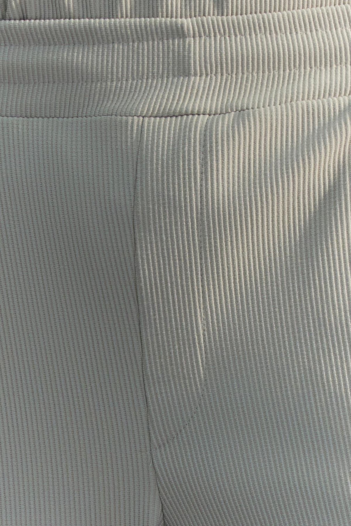 Grey Textured Wide Leg Sweatpants, , large image number 3