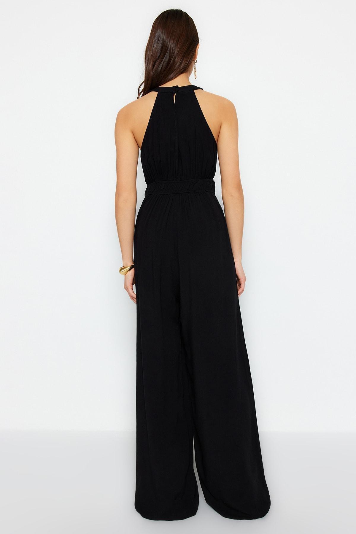 Black Halterneck Jumpsuit, , large image number 4