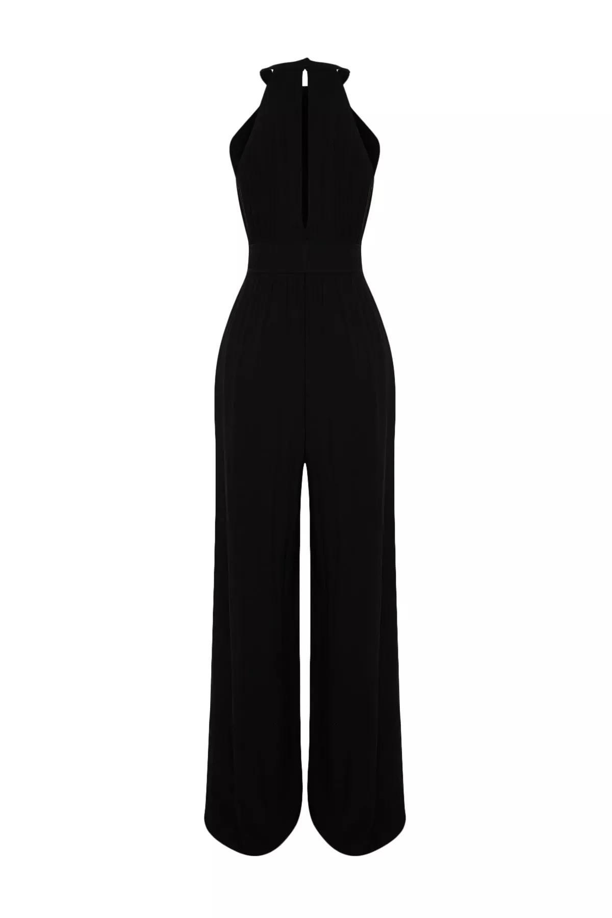 Black Halterneck Jumpsuit, Black, large image number 7