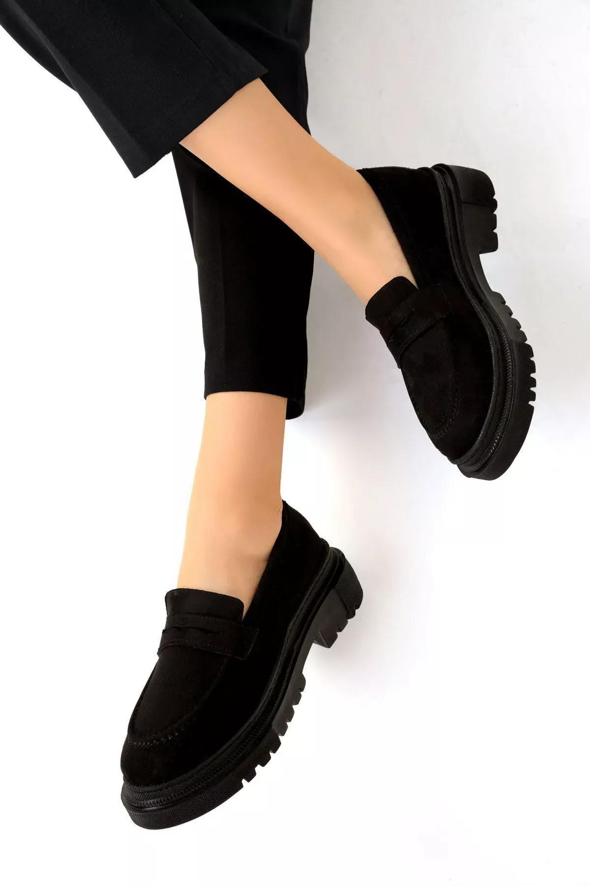Black Suede Casual Shoes, , large image number 0