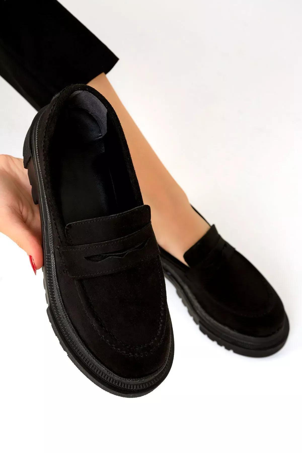 Black Suede Casual Shoes, , large image number 1