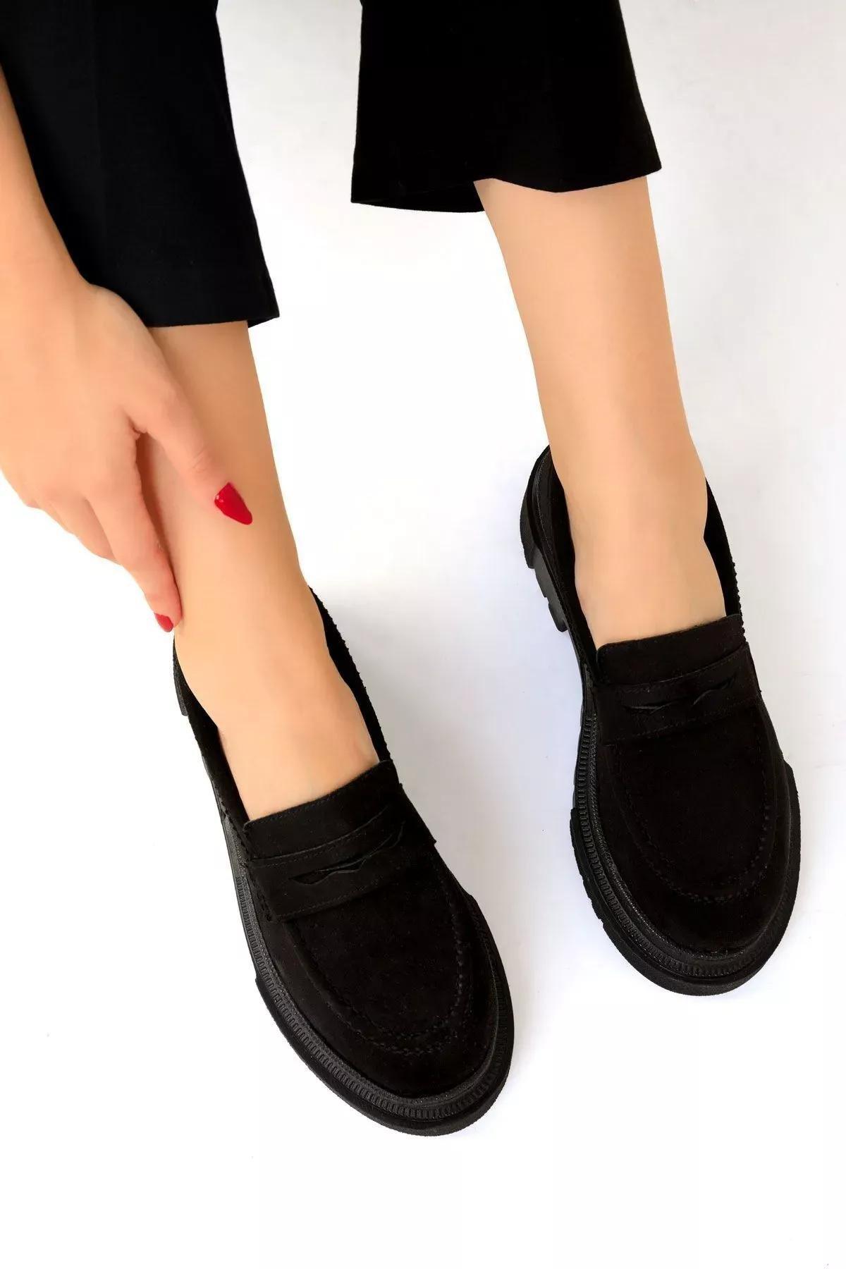 Black Suede Casual Shoes, , large image number 2