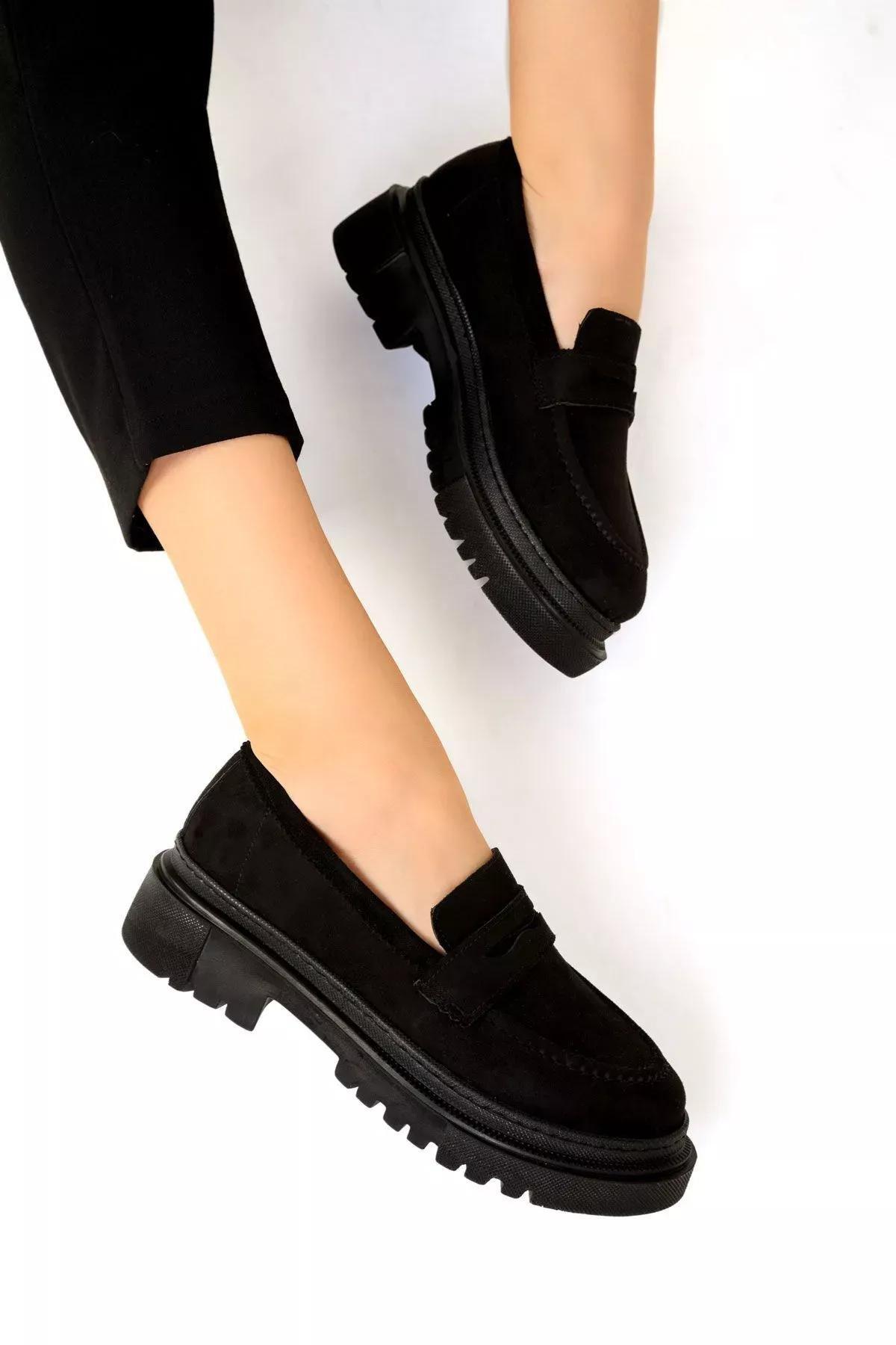 Black Suede Casual Shoes, , large image number 4