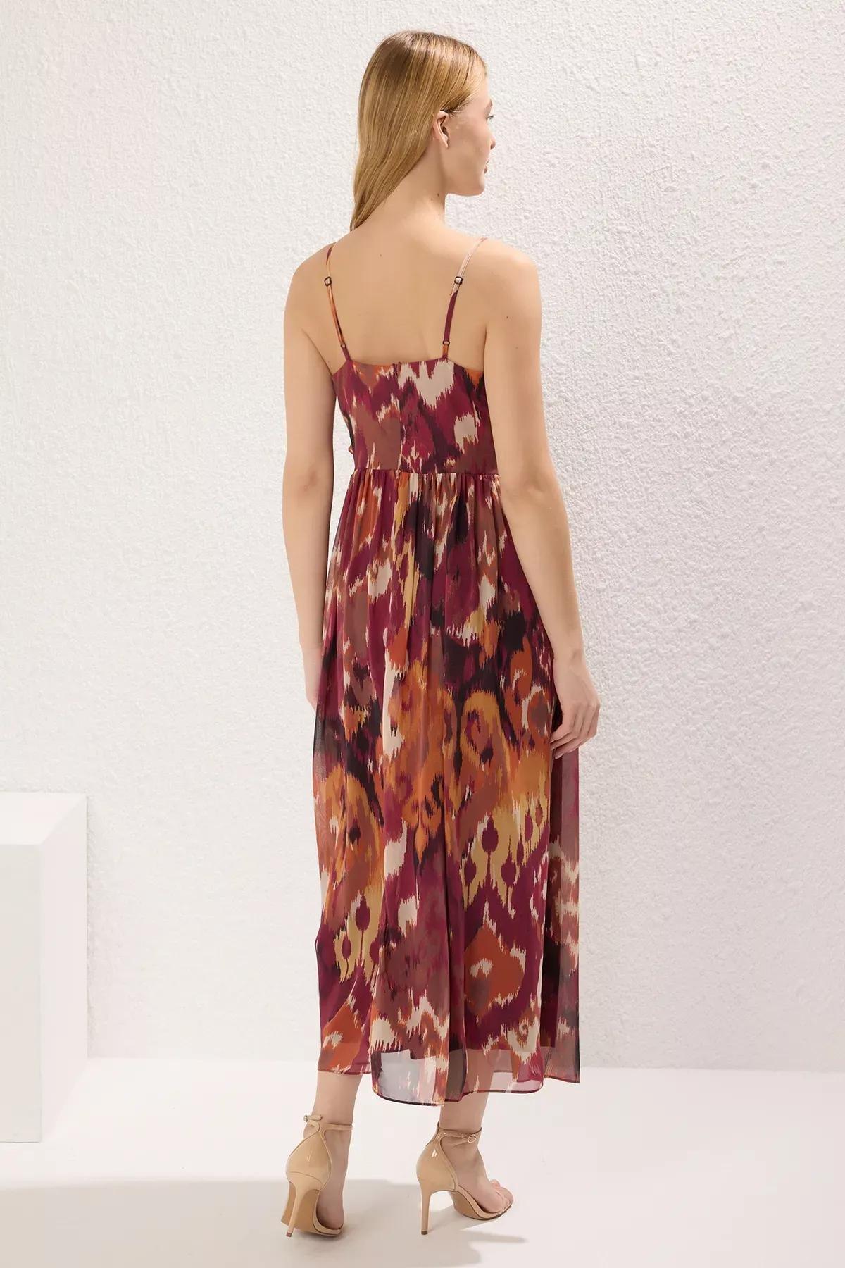 Purple Floral Ruffle Maxi Dress, , large image number 3