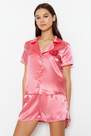 Trendyol - Pink Heart Short Pajama Co-Ord Set