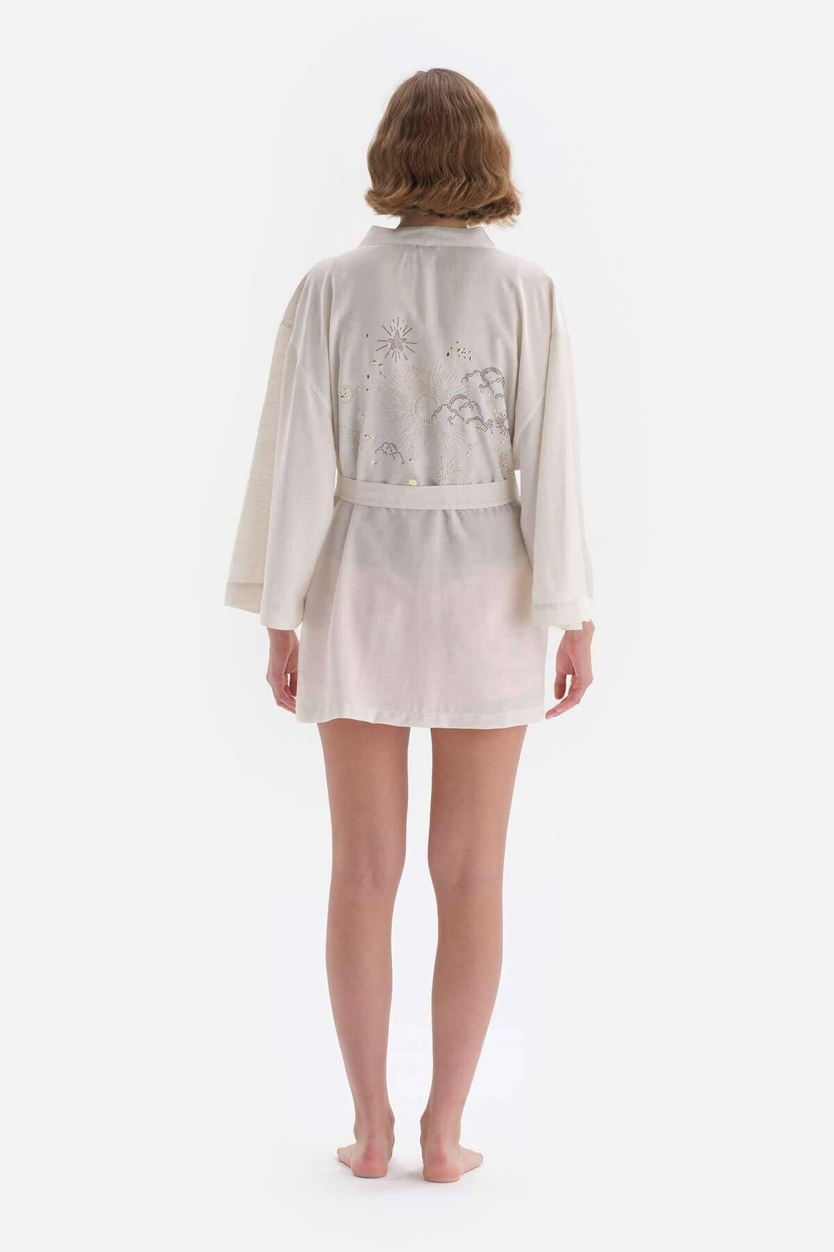 Dagi - Beige Textured Linen Dress