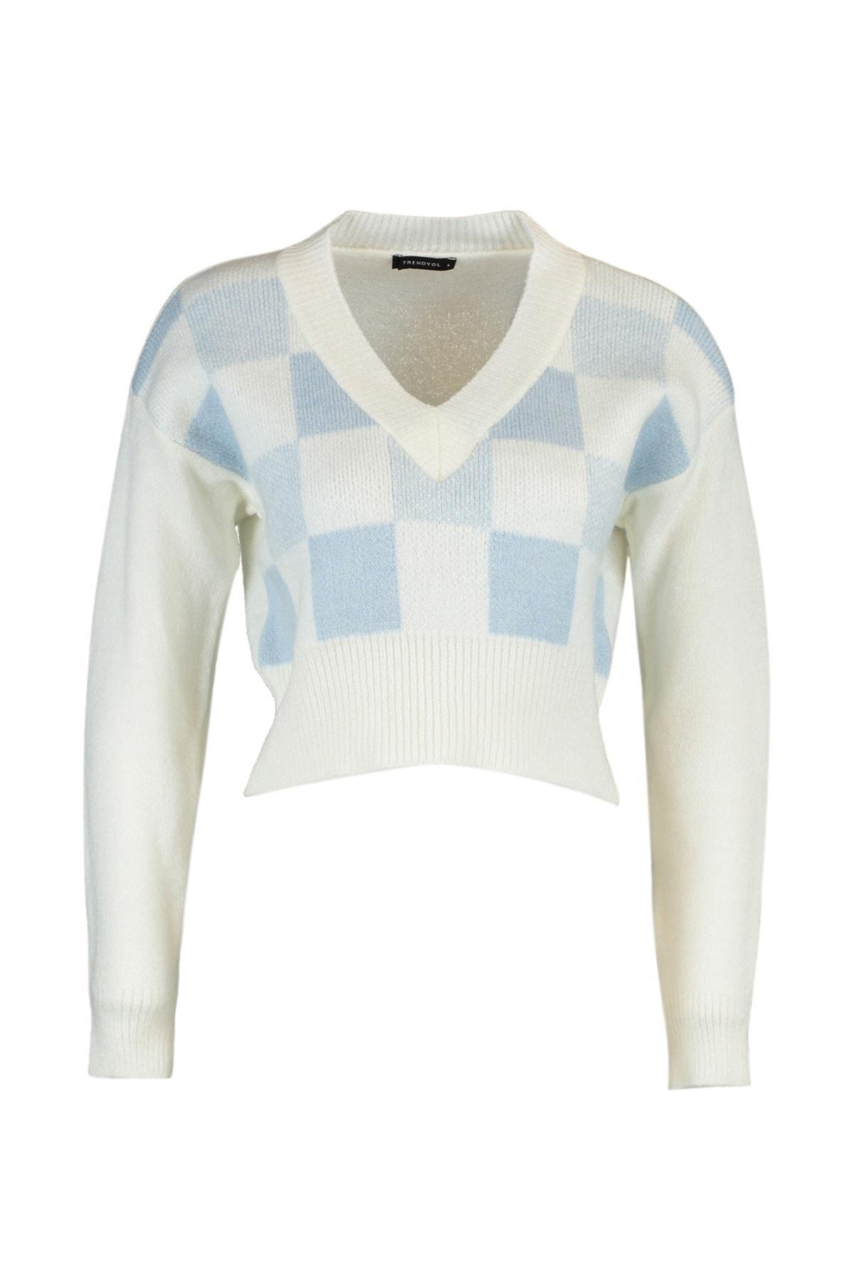 White Regular Sweater, Ecru, large image number 5