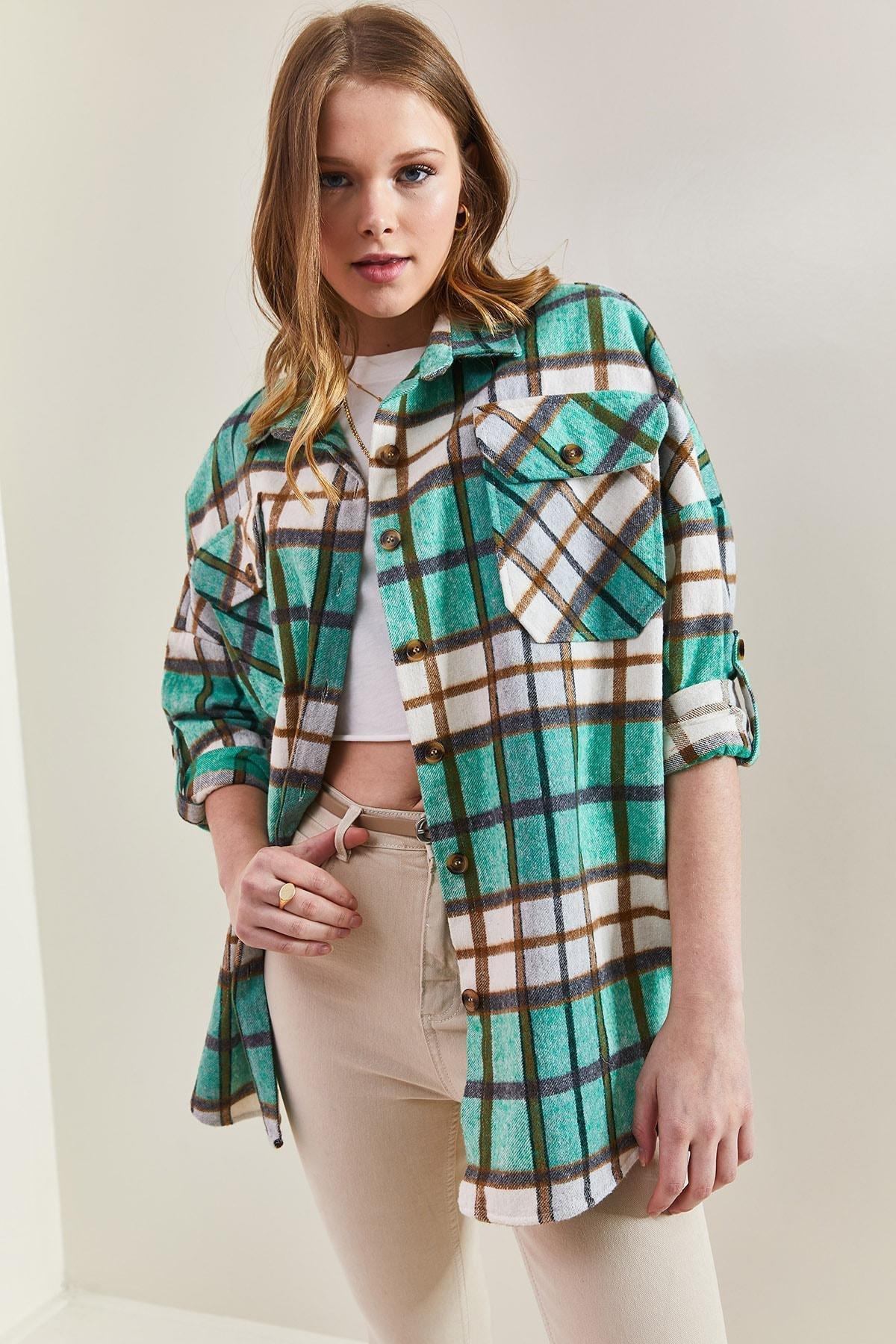 Green Patterned Long Shirt, , large image number 2