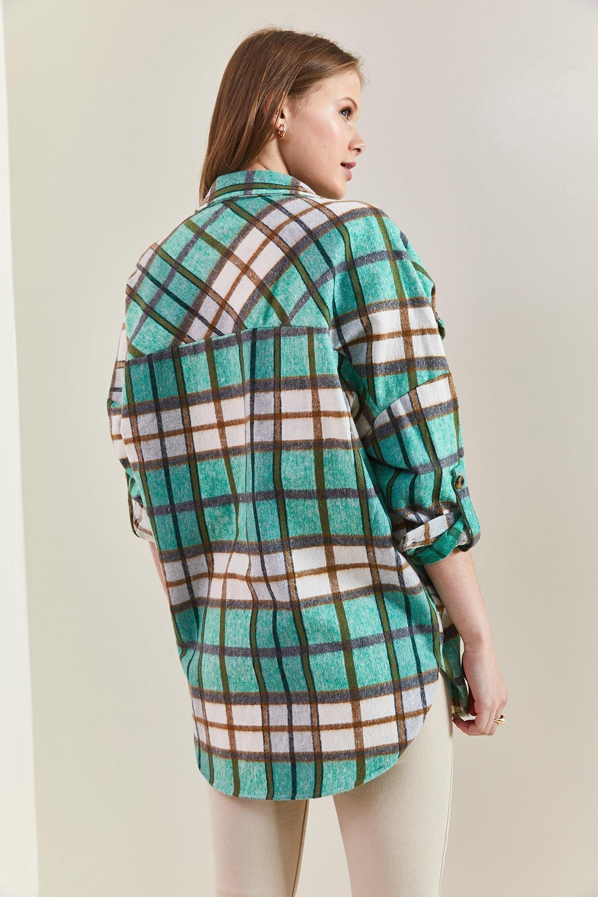 Green Patterned Long Shirt, , large image number 4