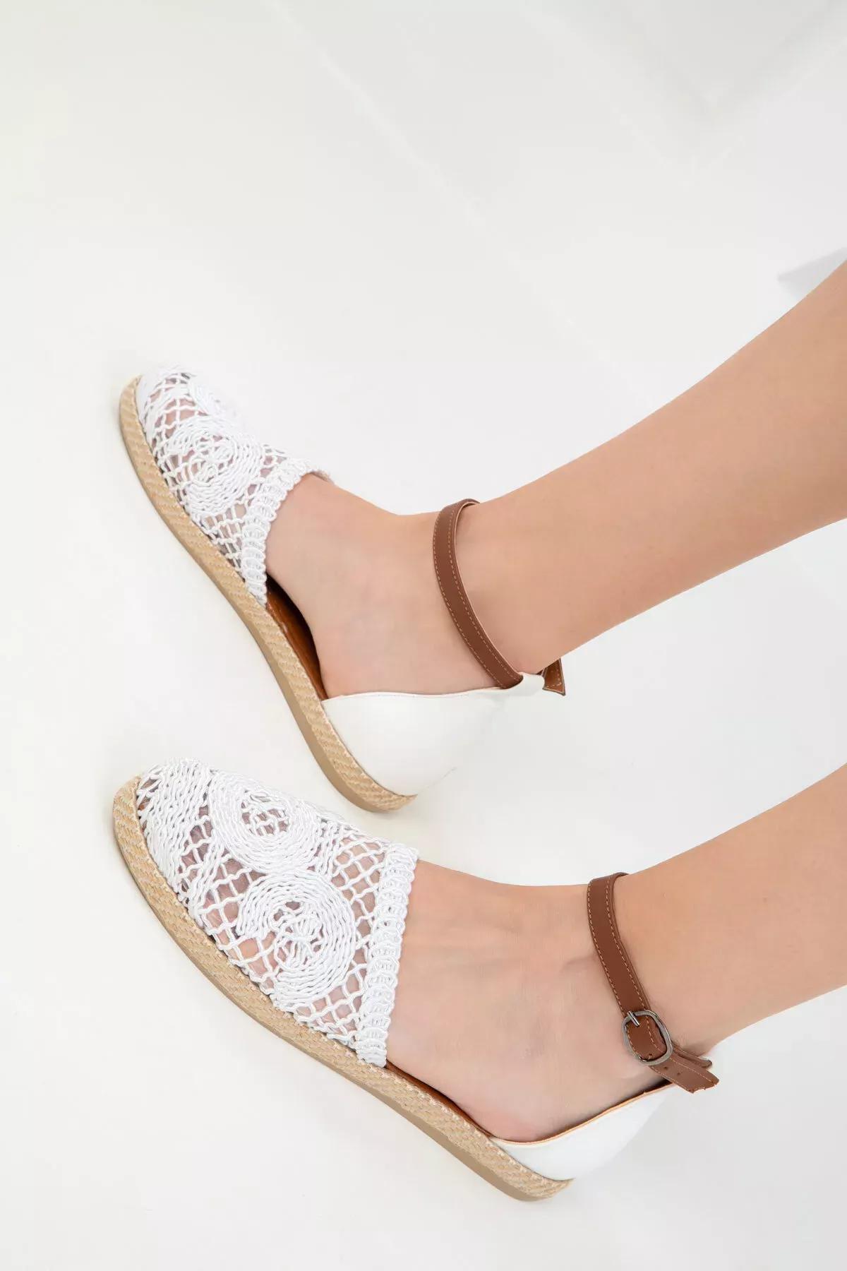 White Sandals, White, large image number 4