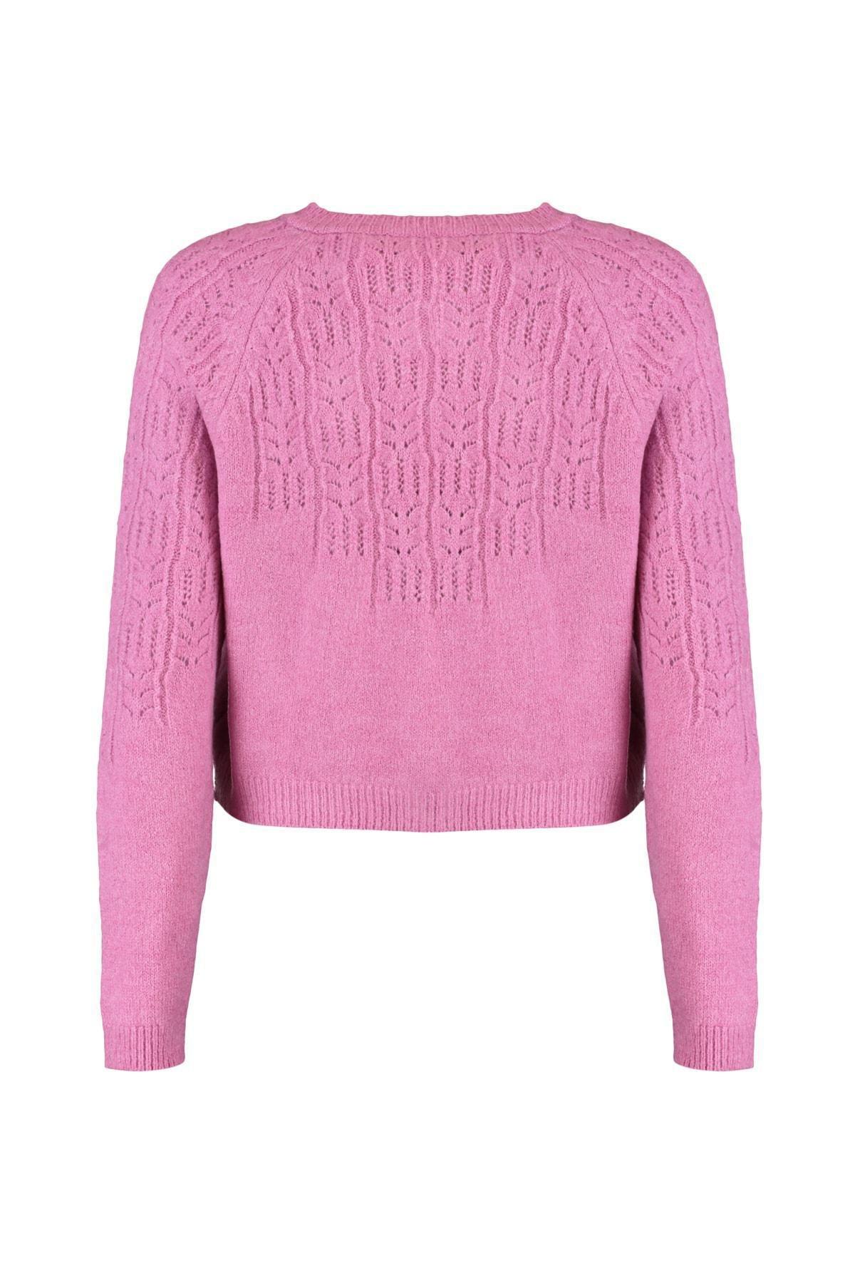 Pink Raglan Sleeve Cardigan, Pink, large image number 5