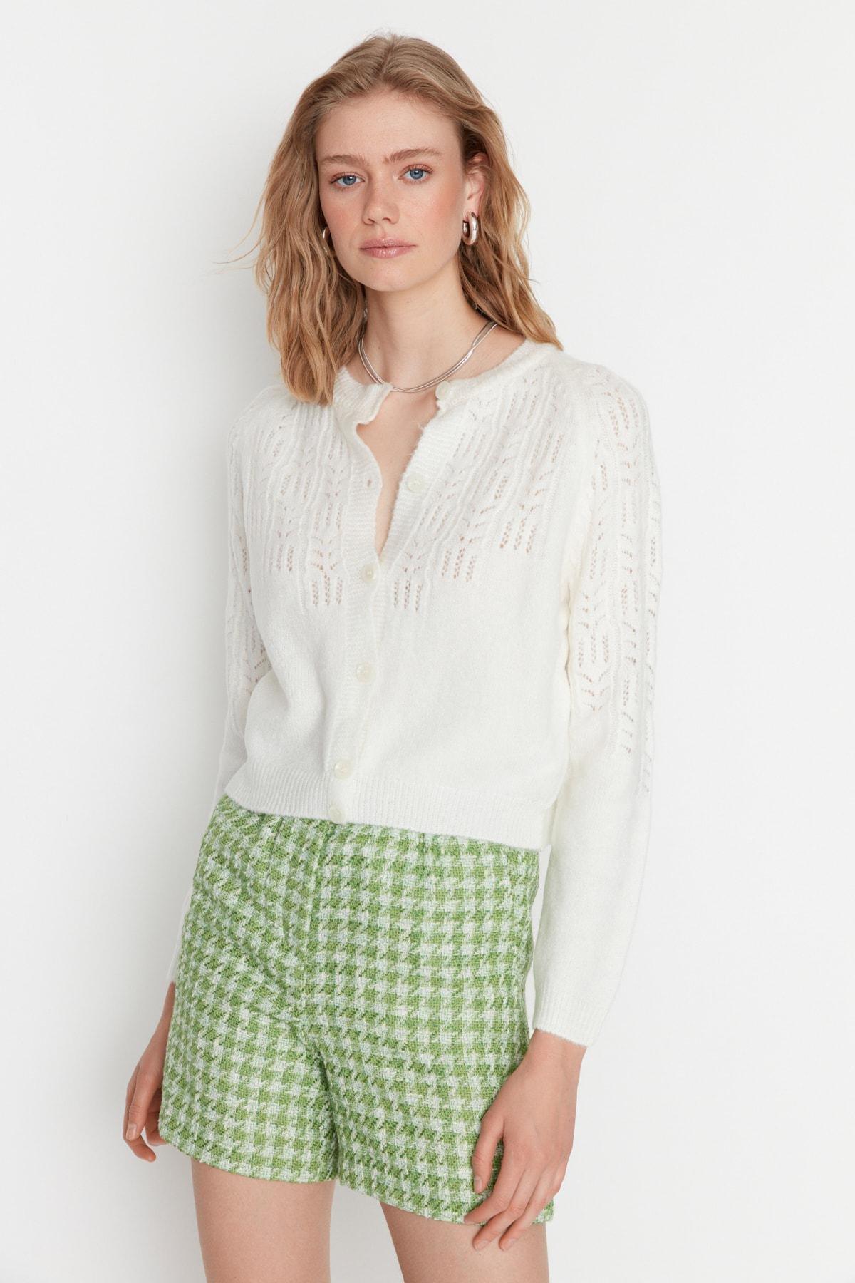 White Regular Cardigan, , large image number 0