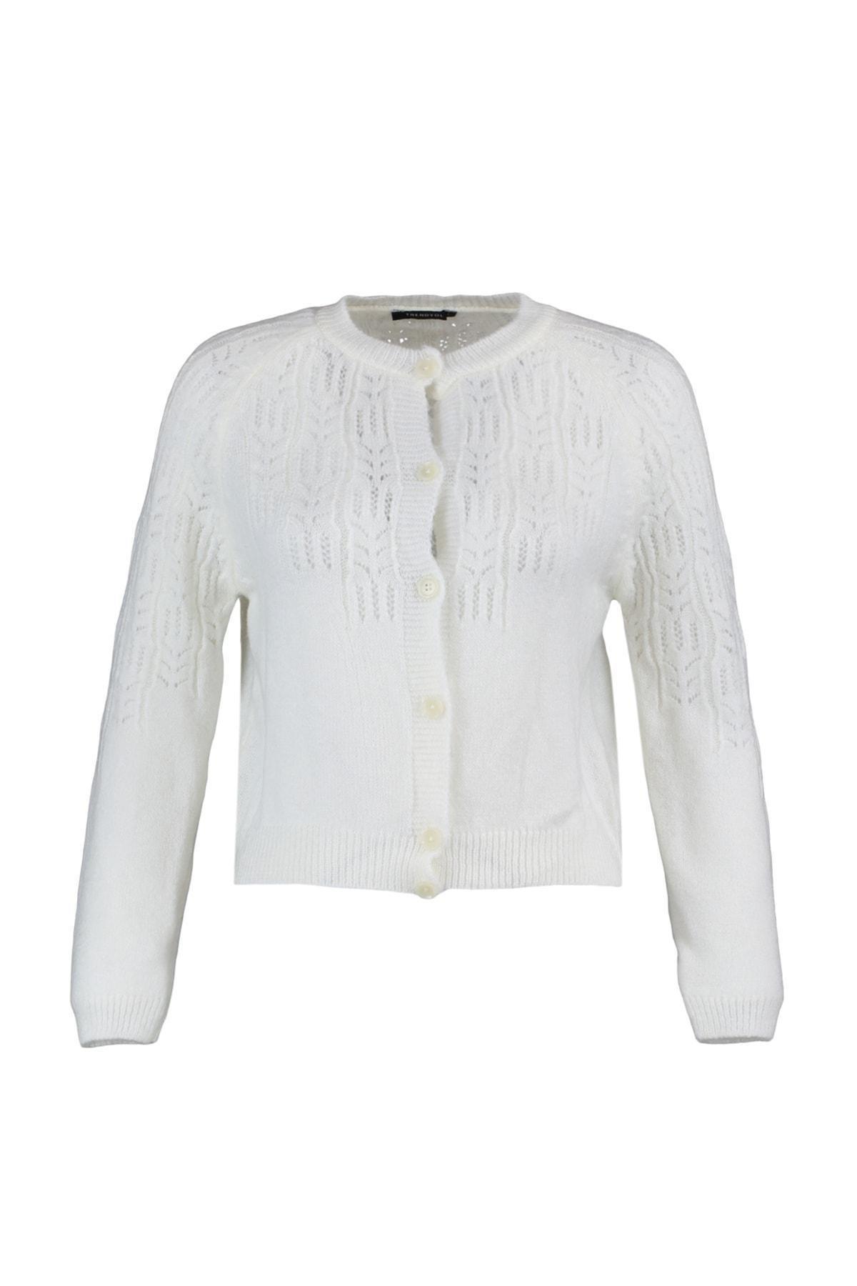 White Regular Cardigan, , large image number 5