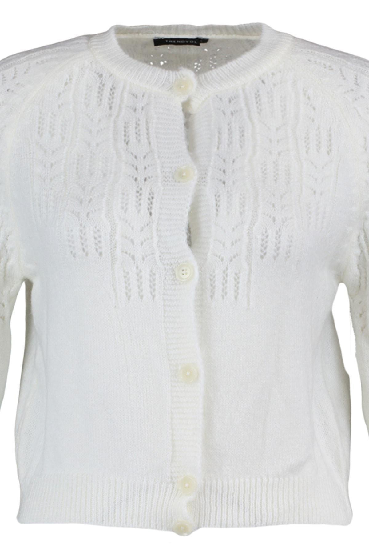White Regular Cardigan, , large image number 6