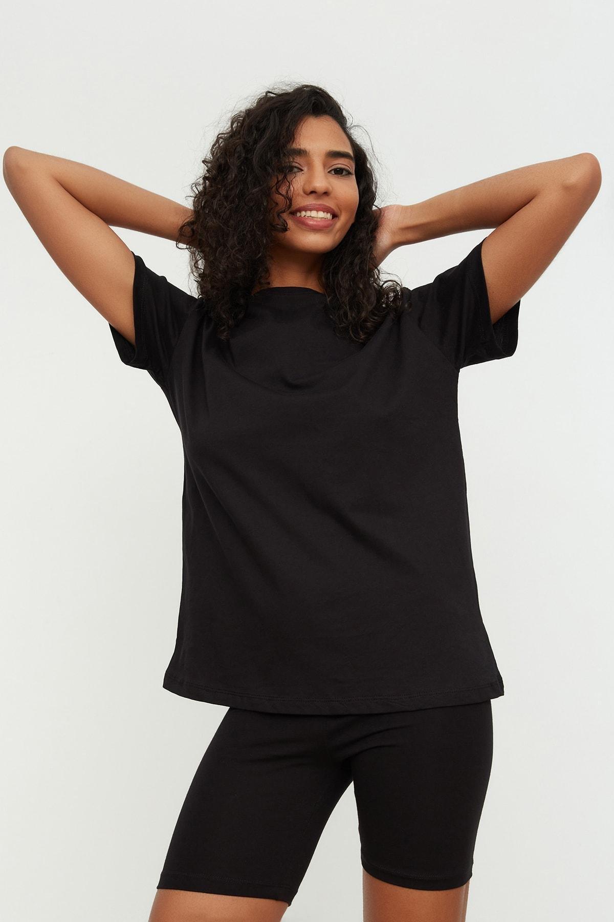 Black Biker Tights -Tshirt Pajama Set, , large image number 1