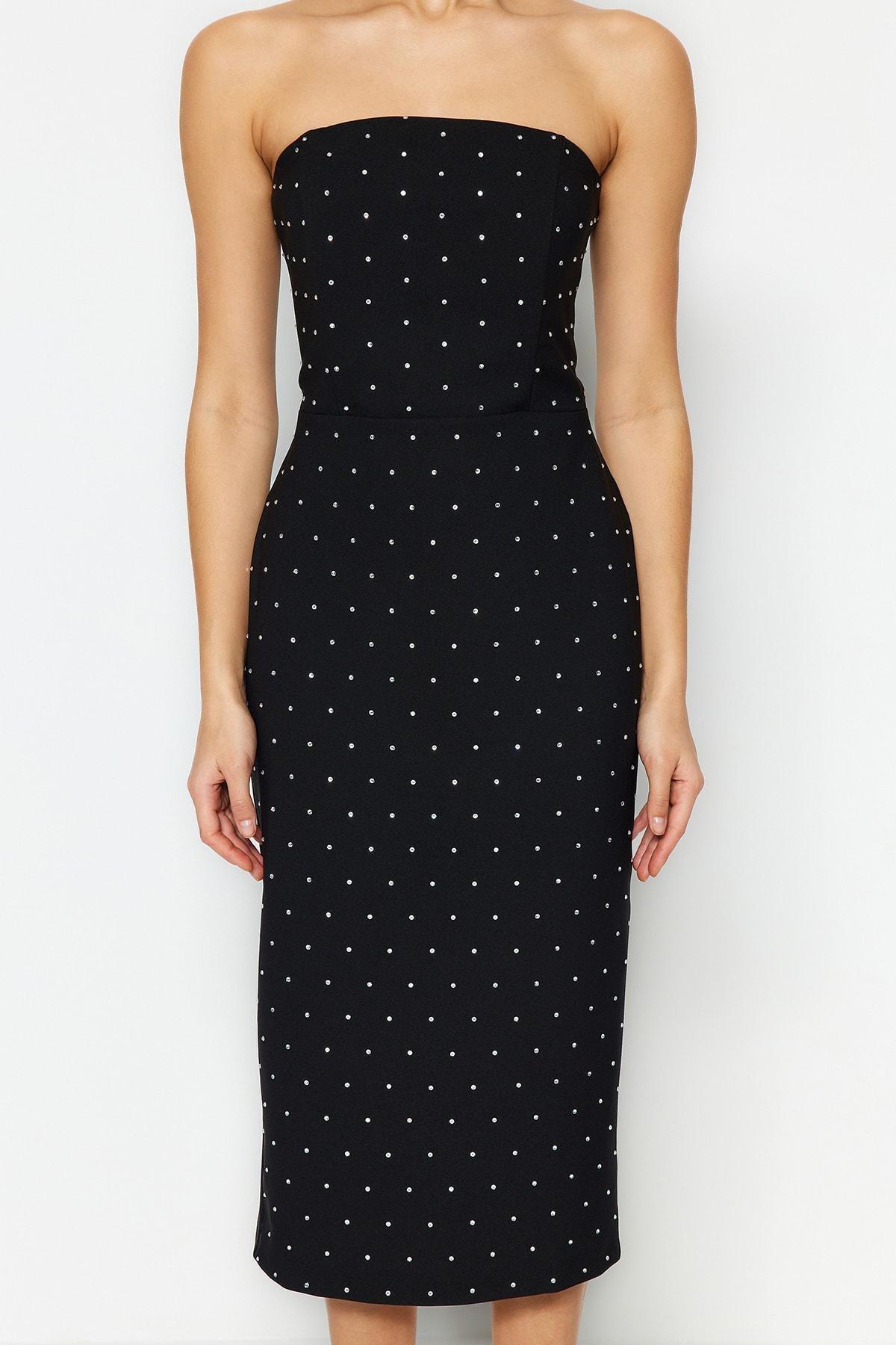 Black Strapless Bodycon Dress, , large image number 3