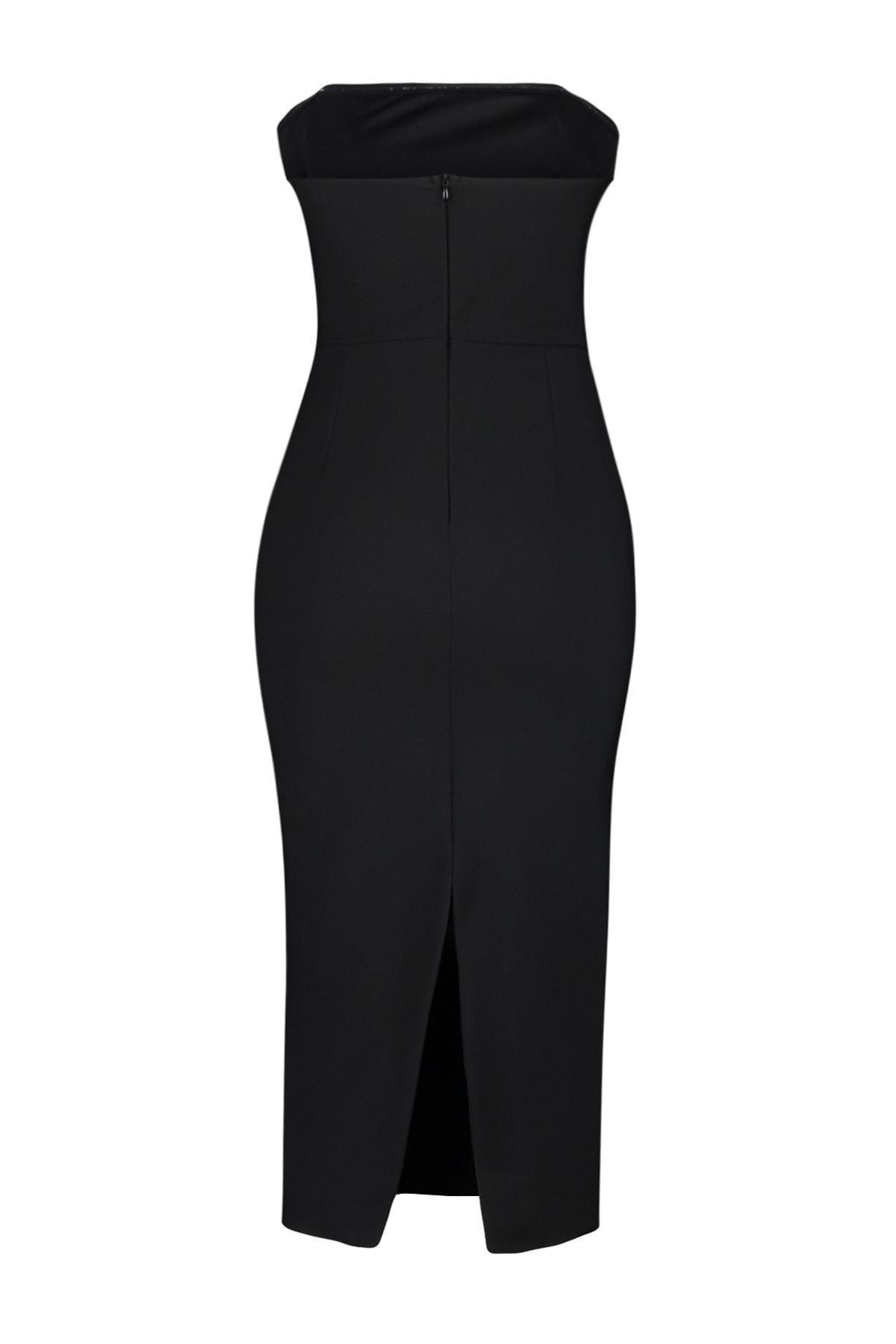 Black Strapless Bodycon Dress, , large image number 7