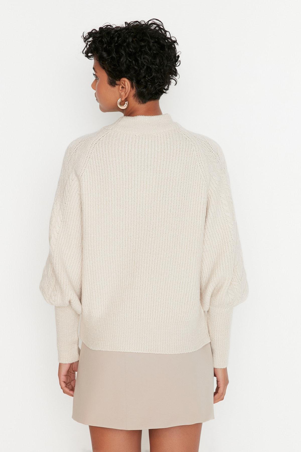 Braided Sweater, Gray, large image number 4