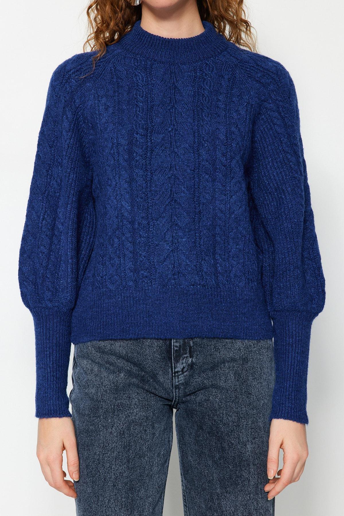 Blue Knitted Sweater, , large image number 3