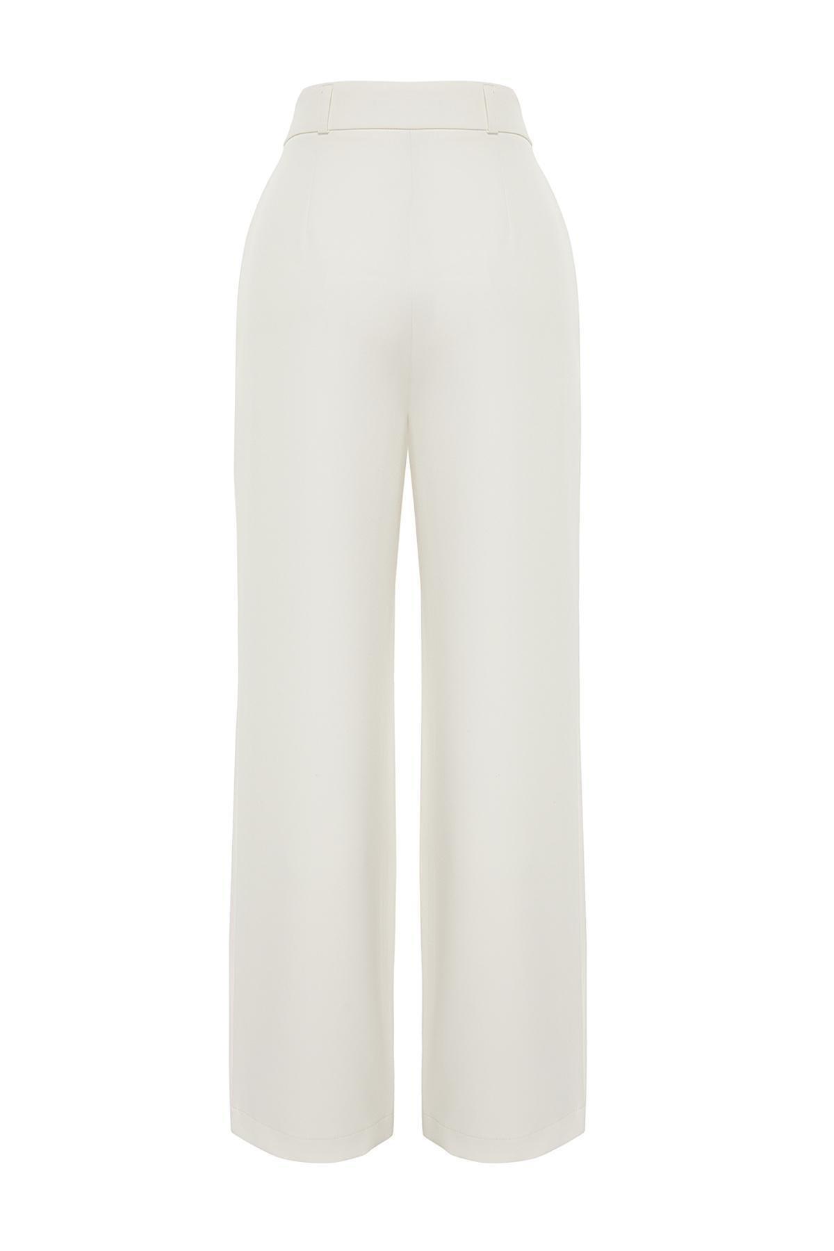 White Wide Leg Pants, , large image number 6