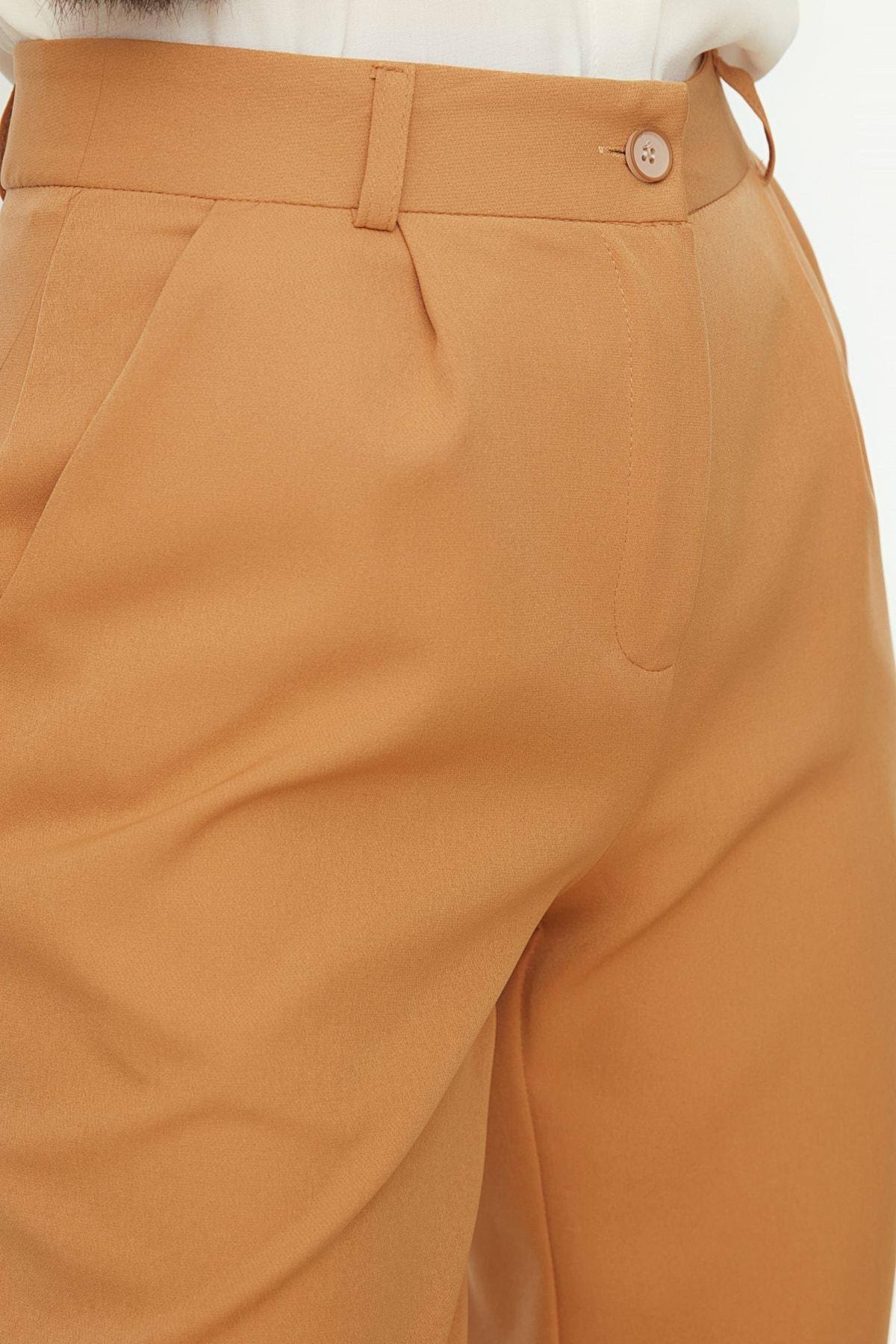 بنطال بقصة ساق عريضة، بني, Brown, large image number 8