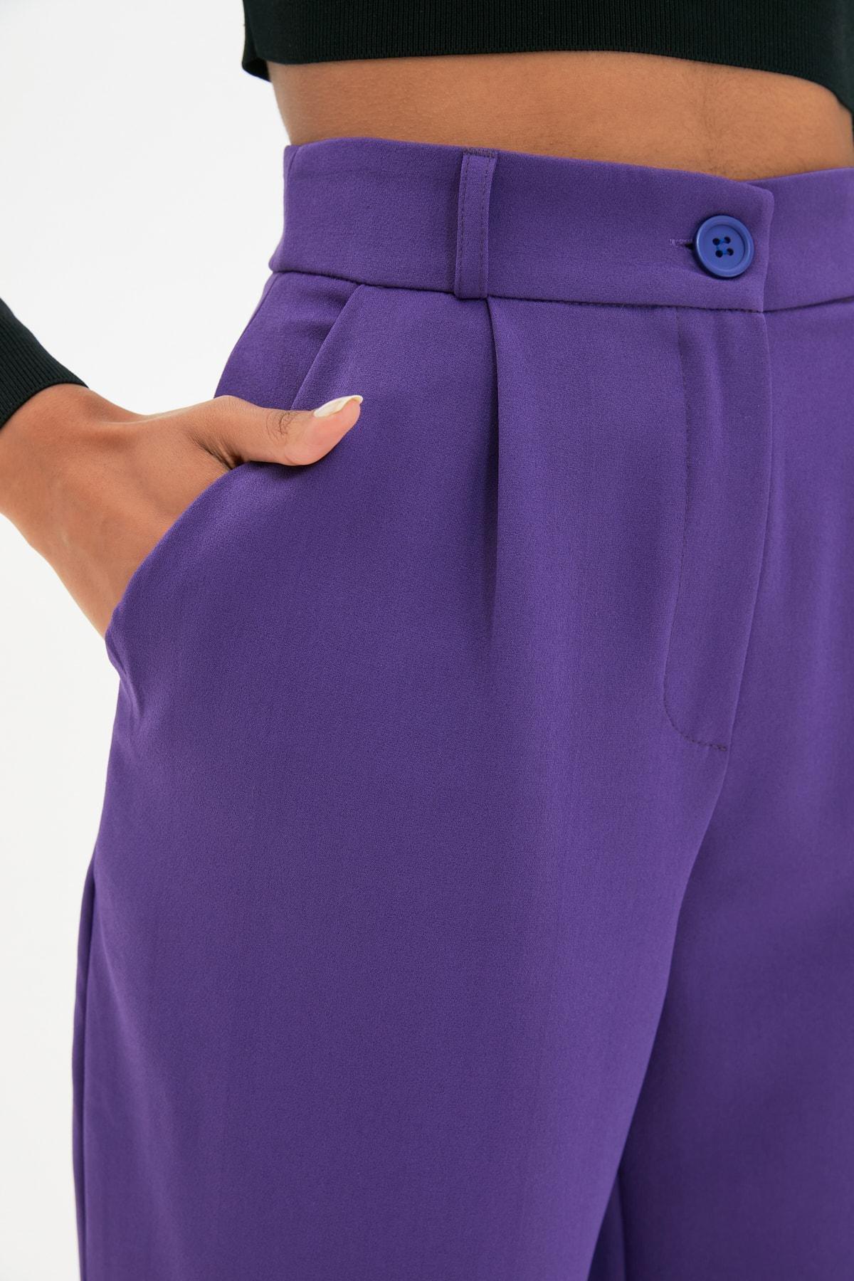 Purple Wide Leg Pants, Purple, large image number 3